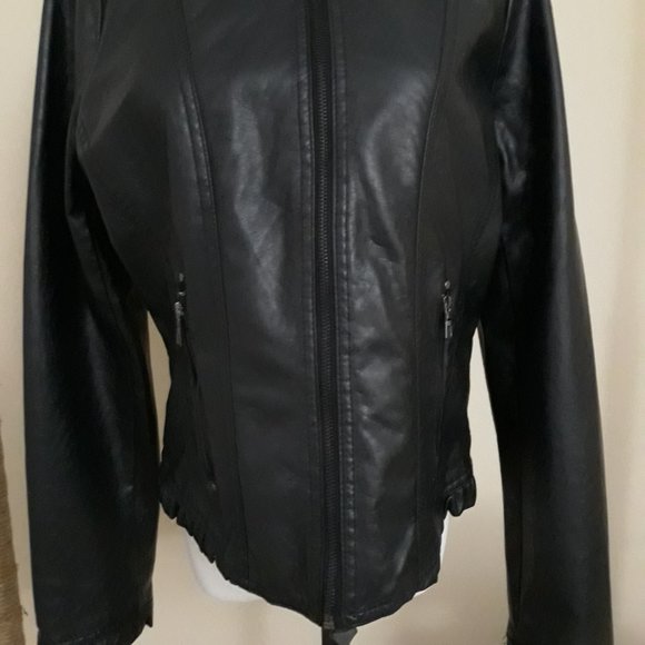 WOMEN'S BLACK JACKET/ SIZE L / LANE CRAWFORD BRAND - Picture 4 of 13